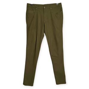 Lululemon ABC Pant Skinny SIZE 33 x 33 Dark Olive 5 Pocket Warpstreme Chino